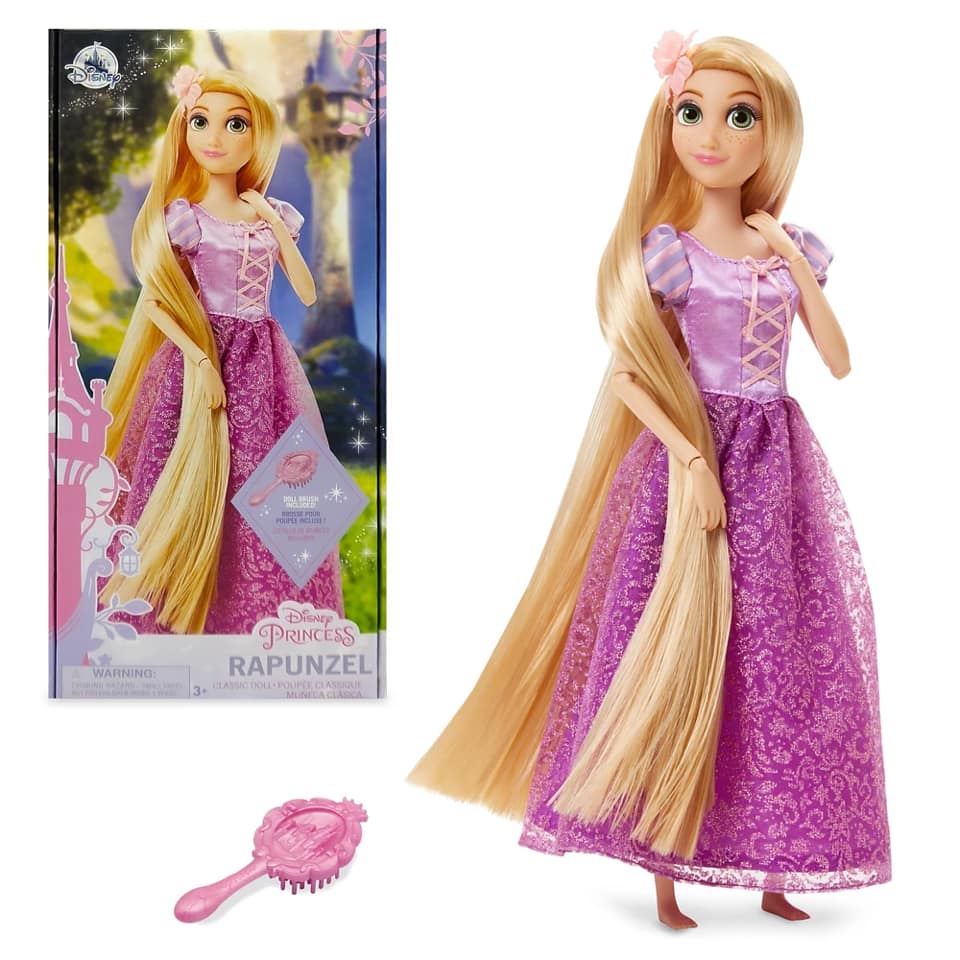 Луксозна оригинална кукла Disney кукла Рапунцел Rapunzel Tangled с четка за разресване